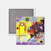 Kandinsky - Gelb-rot-blau Magnet (Vorderseite/Rückseite)
