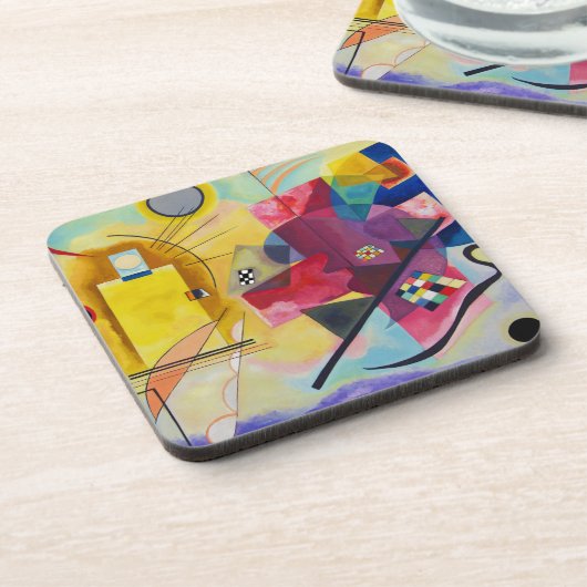 Kandinsky-Gelbblau Getränkeuntersetzer (Linke Seite)
