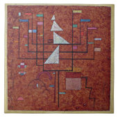 Kandinsky - Gelbe Grenze Fliese (Vorderseite)