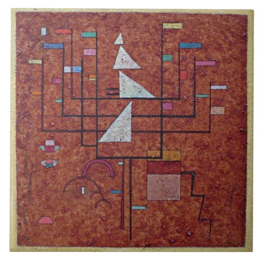 Kandinsky - Gelbe Grenze Fliese (Vorderseite)