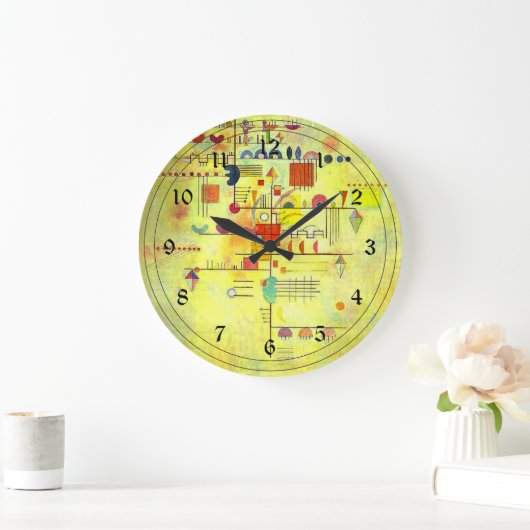 Kandinsky - Gentle Accent Große Wanduhr (Zuhause)