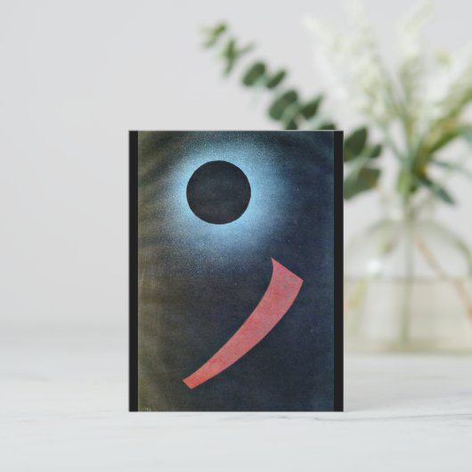 Kandinsky - Grau und Schwarz, abstrakte Kunst Postkarte (Stehend Vorderseite)