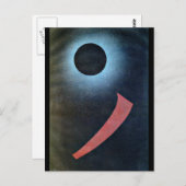 Kandinsky - Grau und Schwarz, abstrakte Kunst Postkarte (Vorne/Hinten)