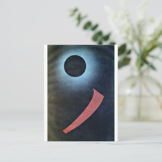 Kandinsky - Grau und Schwarz Postkarte (Stehend Vorderseite)