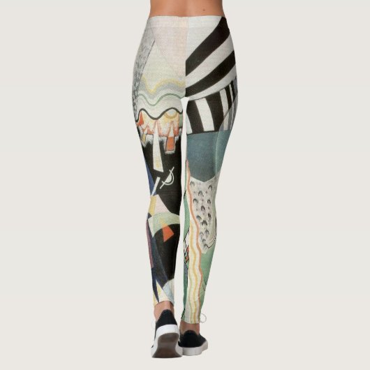 Kandinsky Grüne Zusammensetzung 1923 Art Deco Leggings (Rückseite)