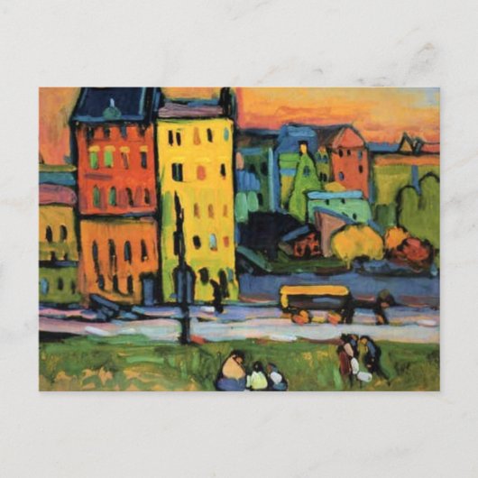 Kandinsky - Häuser in München Postkarte (Vorderseite)