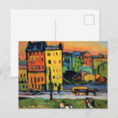 Kandinsky - Häuser in München, Postkarte (Vorne/Hinten)