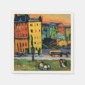 Kandinsky - Häuser in München, Serviette (Vorderseite)