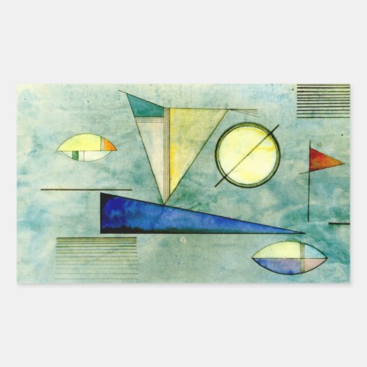 Kandinsky - Haze, abstrakte Kunstwerke, Rechteckiger Aufkleber (Vorderseite)