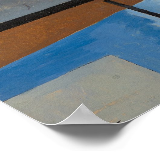 Kandinsky - Heavy Red, berühmtes Bild, Poster (Ecke)