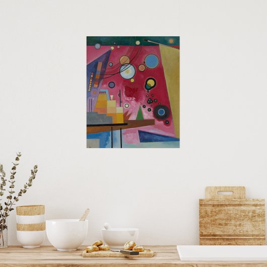 Kandinsky - Heavy Red, berühmtes Bild, Poster (Küche)
