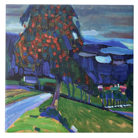 Kandinsky - Herbst in Murnau Fliese (Vorderseite)