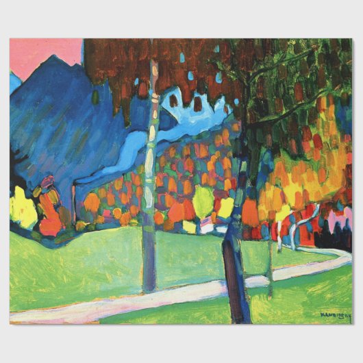 Kandinsky - Herbststudium in Oberau Geschenkpapier (Flach)