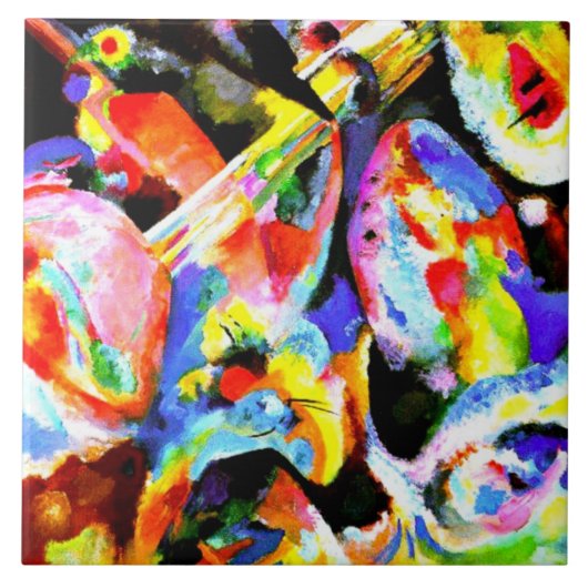 Kandinsky - Hochwasserimprovisierung Fliese (Vorderseite)