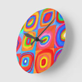 Kandinsky Homage Farbstudie Wall Clock Runde Wanduhr (Winkel)