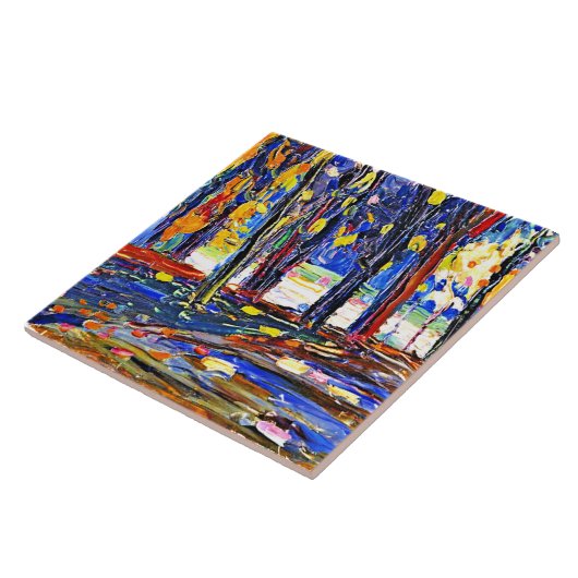 Kandinsky - Im Park der St. Cloud - Herbst II Fliese (Seite)
