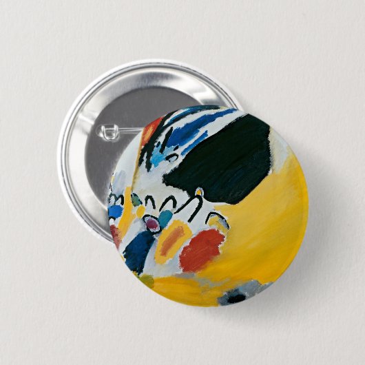 Kandinsky Impression III Konzert Abstrakte Malerei Button (Vorne & Hinten)