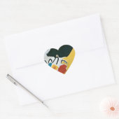 Kandinsky Impression III Konzert Abstrakte Malerei Herz-Aufkleber (Umschlag)