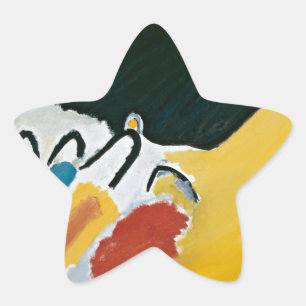 Kandinsky Impression III Konzert Abstrakte Malerei Stern-Aufkleber