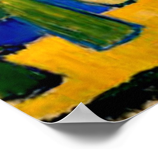 Kandinsky: Improvisation 3, Landschaftsmalerei Poster (Ecke)