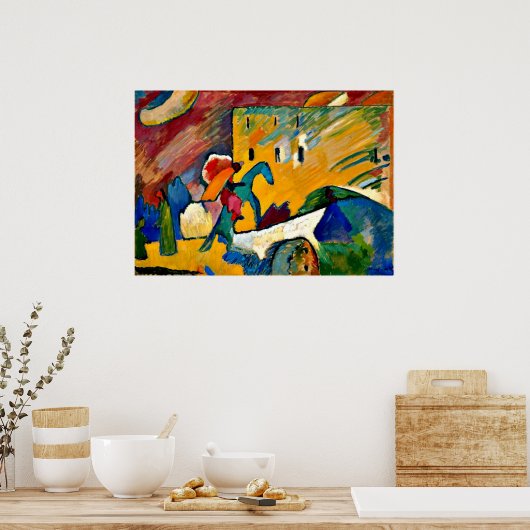 Kandinsky: Improvisation 3, Landschaftsmalerei Poster (Küche)
