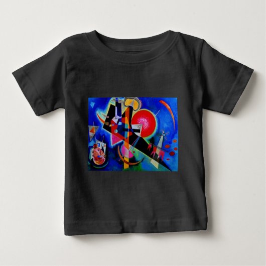 Kandinsky in Abstrakter Blauer Malerei Baby T-shirt (Vorderseite)
