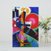 Kandinsky in Abstrakter Blauer Malerei Briefpapier (Stehend Vorderseite)