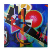 Kandinsky in Abstrakter Blauer Malerei Fliese (Vorderseite)