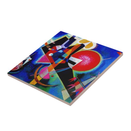 Kandinsky in Abstrakter Blauer Malerei Fliese (Seite)