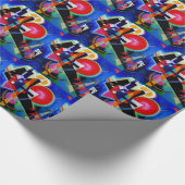 Kandinsky in Abstrakter Blauer Malerei Geschenkpapier (Ecke)