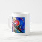 Kandinsky in Abstrakter Blauer Malerei Kaffeetasse (Vorderseite Links)