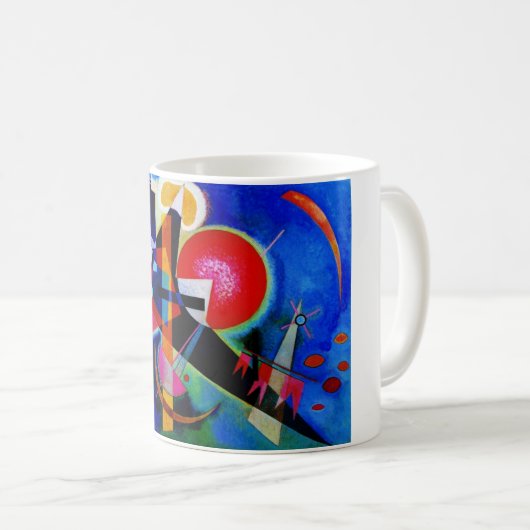Kandinsky in Abstrakter Blauer Malerei Kaffeetasse (VorderseiteRechts)