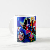 Kandinsky in Abstrakter Blauer Malerei Kaffeetasse (Vorderseite Links)