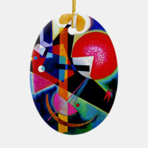 Kandinsky in Abstrakter Blauer Malerei Keramikornament