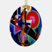 Kandinsky in Abstrakter Blauer Malerei Keramikornament (Rechts)