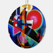 Kandinsky in Abstrakter Blauer Malerei Keramikornament (Links)