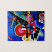 Kandinsky in Abstrakter blauer Malerei Puzzle (Horizontal)