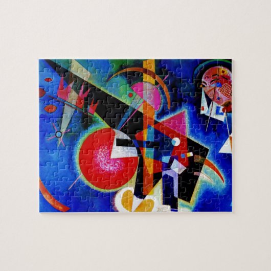 Kandinsky in Abstrakter blauer Malerei Puzzle (Horizontal)