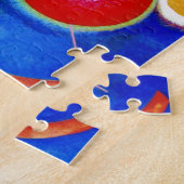 Kandinsky in Abstrakter blauer Malerei Puzzle (Seite)