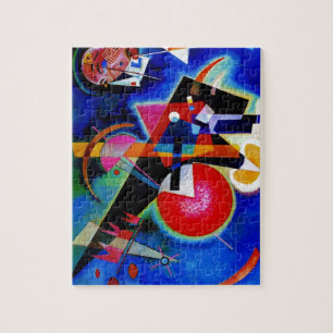 Kandinsky in Abstrakter blauer Malerei Puzzle