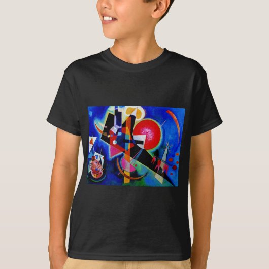 Kandinsky in Abstrakter Blauer Malerei T-Shirt (Vorderseite)
