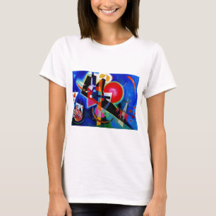 Kandinsky in Abstrakter Blauer Malerei T-Shirt