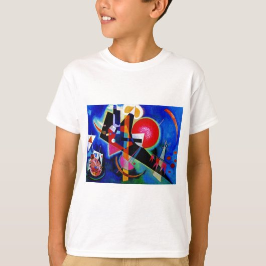Kandinsky in Abstrakter Blauer Malerei T-Shirt (Vorderseite)