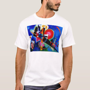 Kandinsky in Abstrakter Blauer Malerei T-Shirt