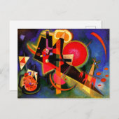 Kandinsky - In Blau, berühmte Kunstwerk-Karte Postkarte (Vorne/Hinten)