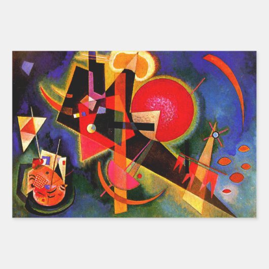 Kandinsky - In Blau, berühmte Kunstwerke Geschenkpapier Set (Vorderseite)