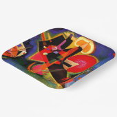 Kandinsky - In Blau, berühmte Kunstwerke Pappteller (Gewinkelt)