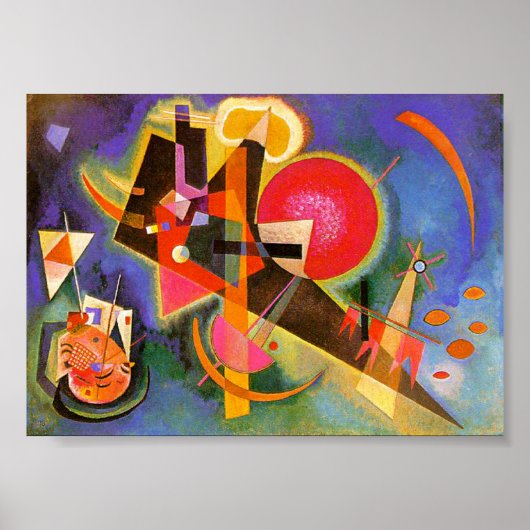 Kandinsky in blauem Poster (Vorne)