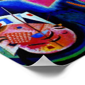 Kandinsky in Blue Abstrakt Mainting Art Poster (Ecke)