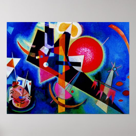 Kandinsky in Blue Abstrakt Mainting Art Poster (Vorne)